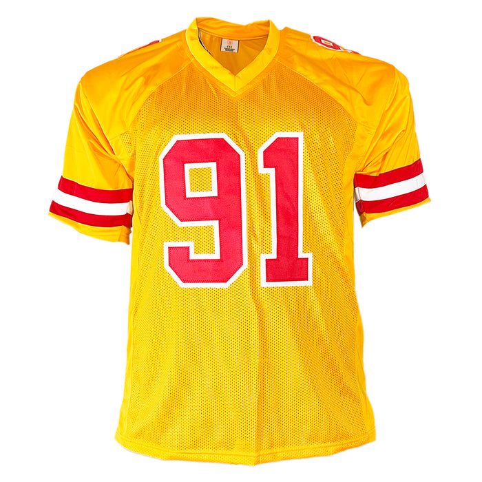 Tamba Hali Signed Kansas City Yellow Football Jersey (Beckett) — RSA