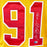 Tamba Hali Signed Kansas City Yellow Football Jersey (Beckett)
