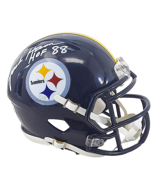 Jack Ham Signed HOF 88 Inscription Pittsburgh Steelers Speed Mini Football Helmet (Beckett) - RSA