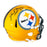Jack Ham Signed HOF 88 Inscription Pittsburgh Steelers Throwback Gold Speed Full-Size Replica Football Helmet (Beckett)