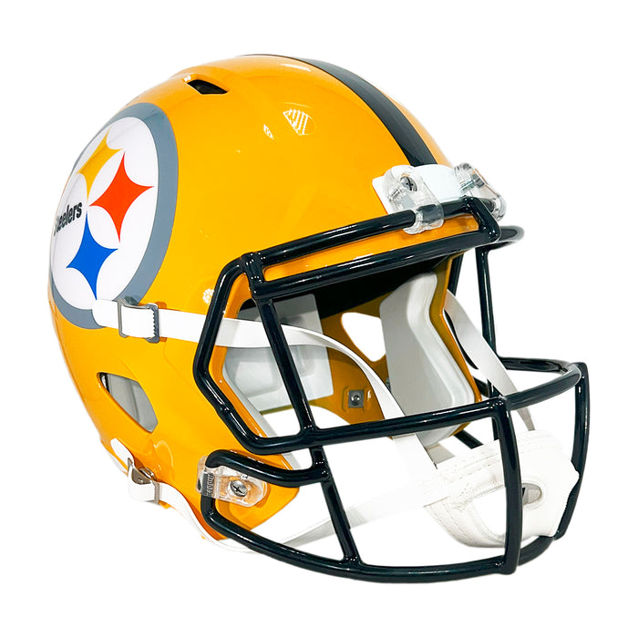 Jack Ham Signed HOF 88 Inscription Pittsburgh Steelers Throwback Gold Speed Full-Size Replica Football Helmet (Beckett)