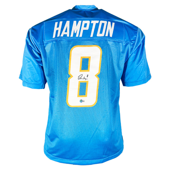 Omarion Hampton Signed Los Angeles Light Blue Football Jersey (Beckett)