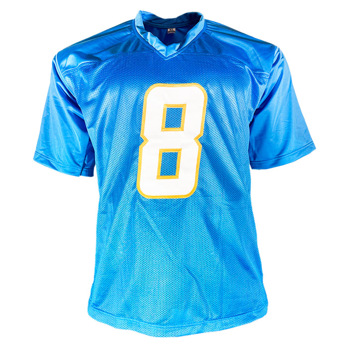 Omarion Hampton Signed Los Angeles Light Blue Football Jersey (Beckett)