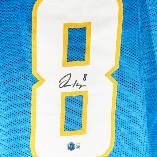 Omarion Hampton Signed Los Angeles Light Blue Football Jersey (Beckett)