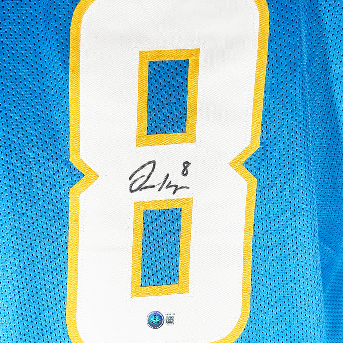 Omarion Hampton Signed Los Angeles Light Blue Football Jersey (Beckett)