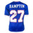 Rodney Hampton Signed SB XXV Champs Inscription New York Pro Blue Football Jersey (JSA)