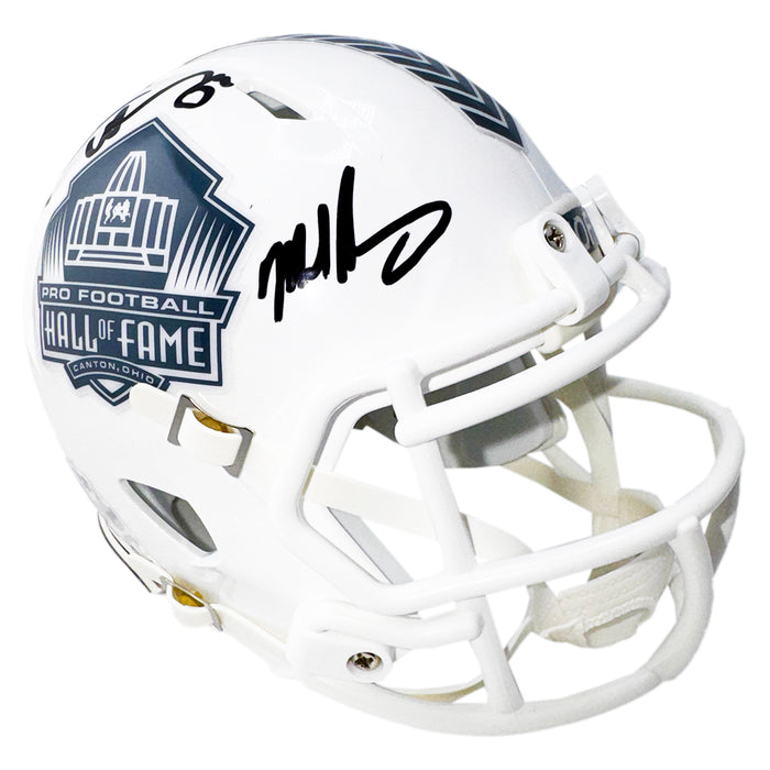 Urlacher, Singletary, Hampton Signed Hall of Fame Salute to Service 2024 Mini Football Helmet (Beckett)