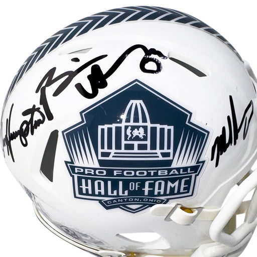 Urlacher, Singletary, Hampton Signed Hall of Fame Salute to Service 2024 Mini Football Helmet (Beckett)