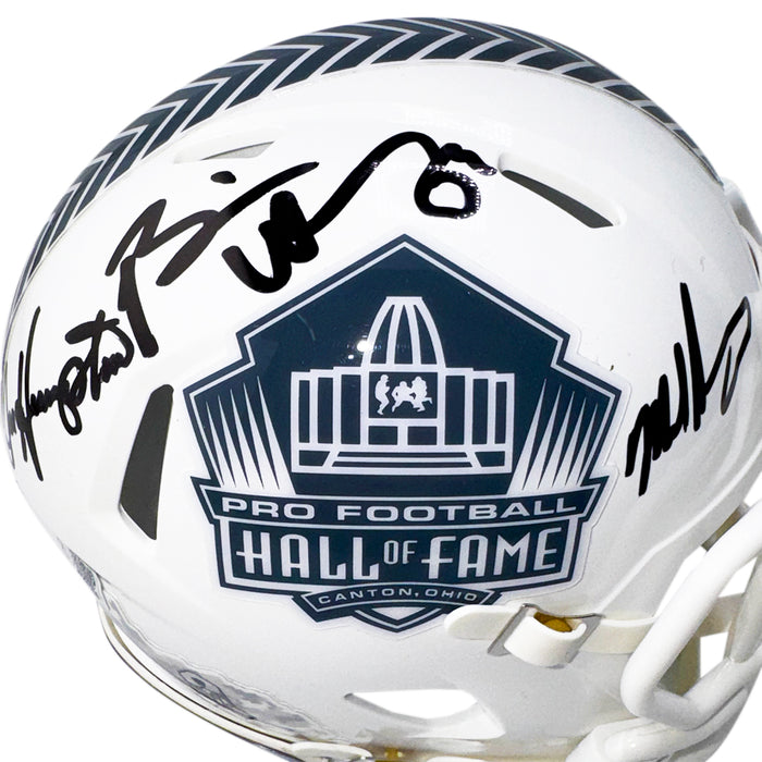 Urlacher, Singletary, Hampton Signed Hall of Fame Salute to Service 2024 Mini Football Helmet (Beckett)