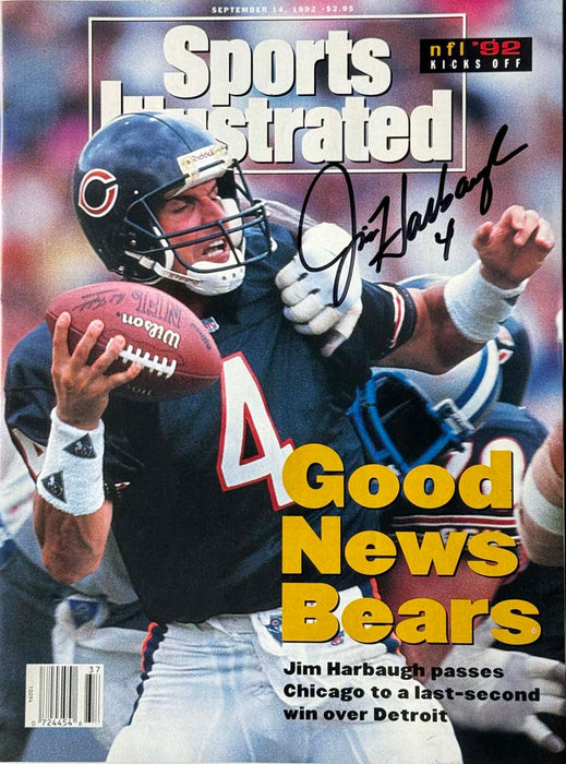 Jim Harbaugh Signed Sports Illustrated 9/14/1992 Issue (JSA)