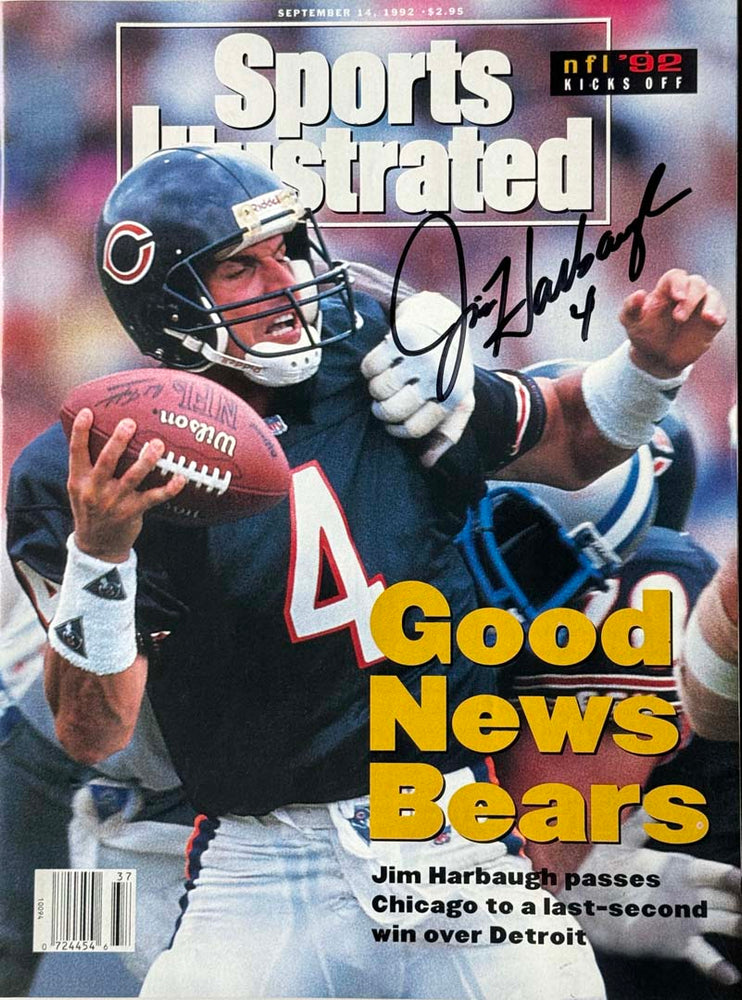 Jim Harbaugh Signed Sports Illustrated 9/14/1992 Issue (JSA)