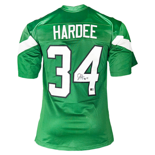 Justin Hardee Sr Signed New York Green Football Jersey (Tristar)