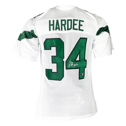 Justin Hardee Sr Signed New York White Football Jersey (Tristar)