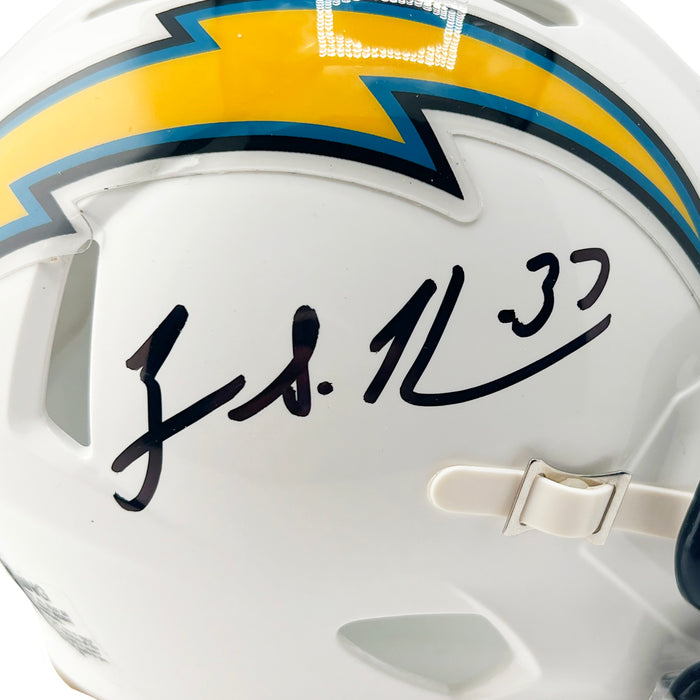 Rodney Harrison Signed Los Angeles Chargers Throwback 07-18 Speed Mini Football Helmet (Beckett)
