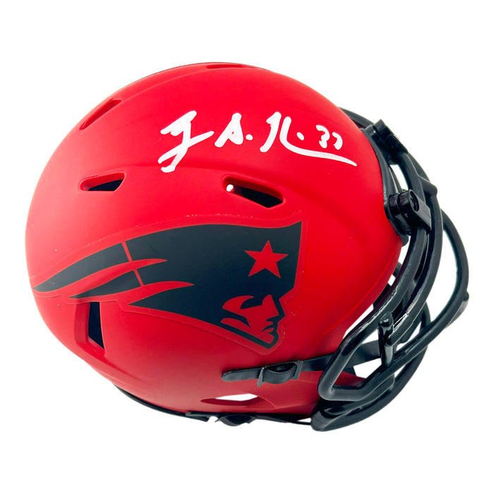Rodney Harrison Signed New England Patriots Rave Mini Football Helmet (Beckett)