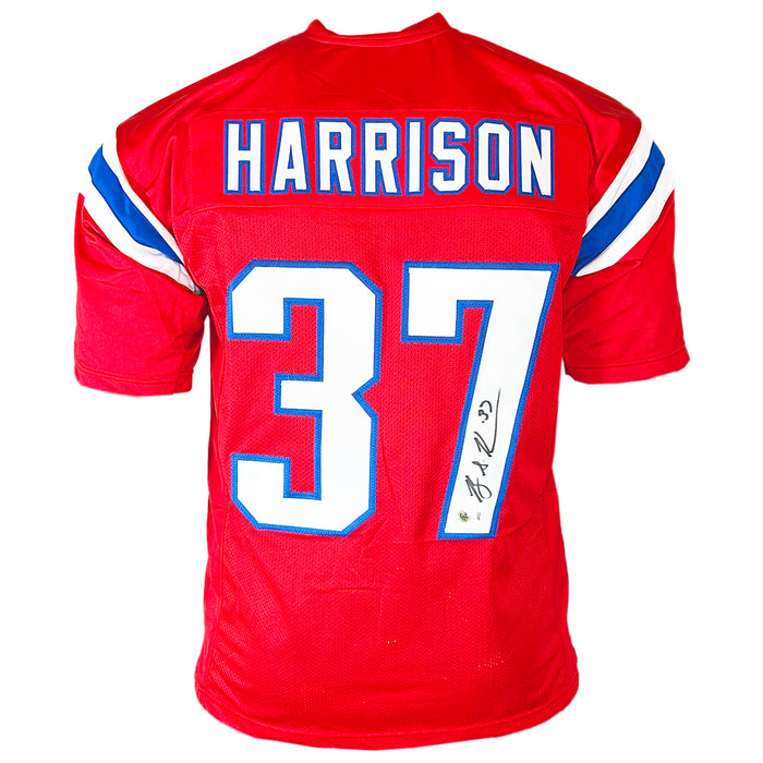 Rodney Harrison Signed New England Red Football Jersey (Beckett)