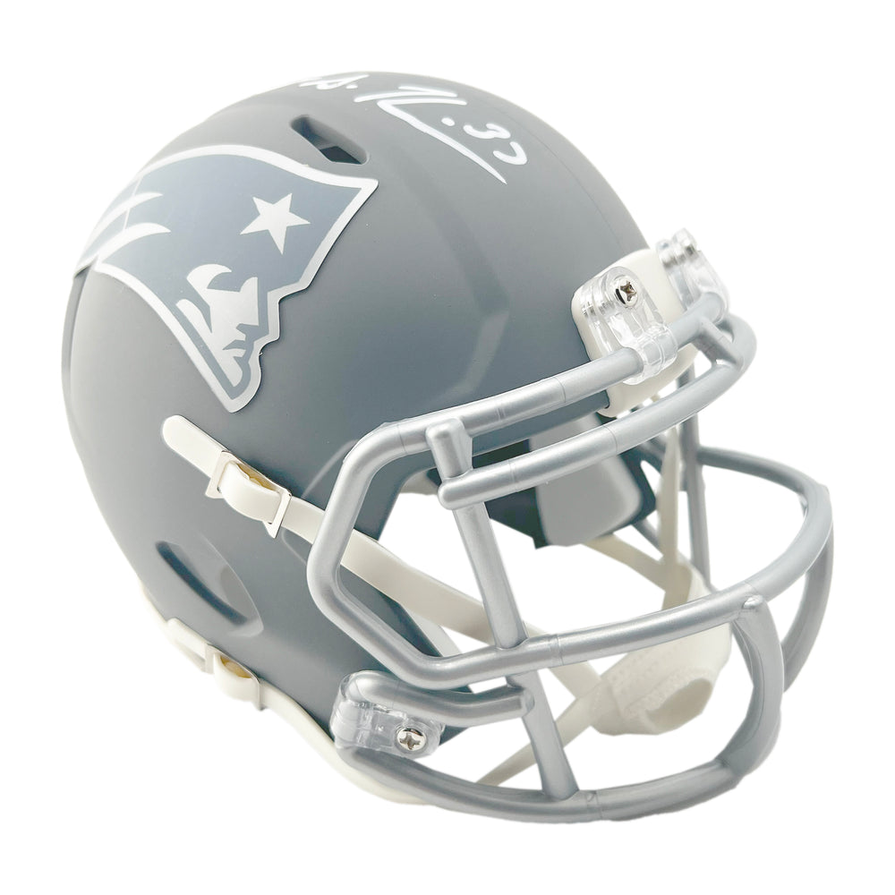Rodney Harrison Signed New England Patriots Slate Alternate Speed Mini Football Helmet (Beckett)