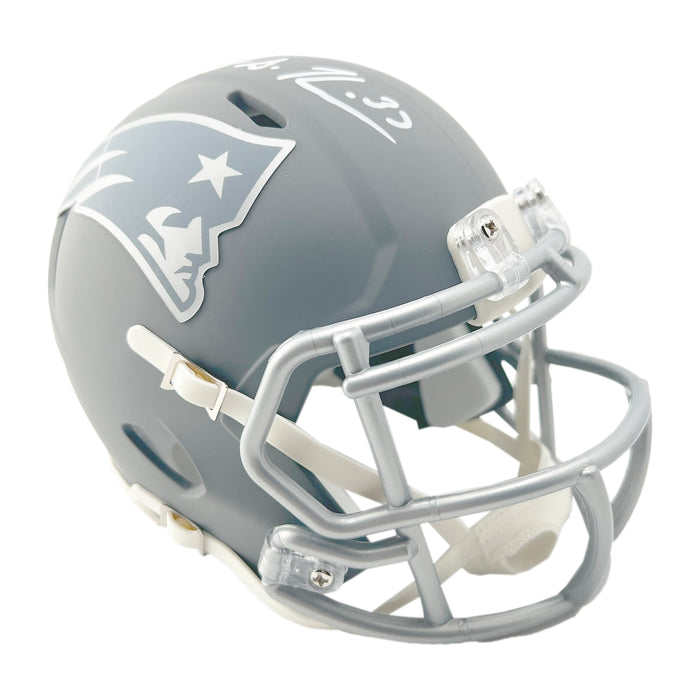 Rodney Harrison Signed New England Patriots Slate Alternate Speed Mini Football Helmet (Beckett)