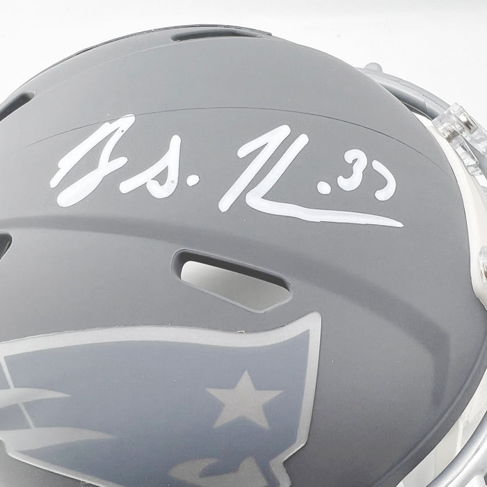 Rodney Harrison Signed New England Patriots Slate Alternate Speed Mini Football Helmet (Beckett)
