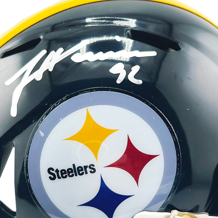 James Harrison Signed Pittsburgh Steelers Speed Mini Football Helmet (JSA)