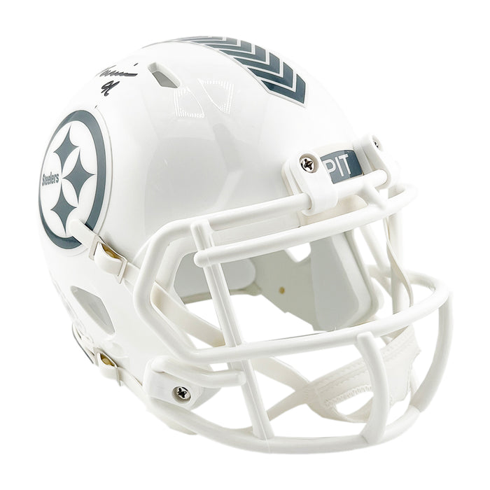 James Harrison Signed Pittsburgh Steelers Salute to Service 2024 Mini Football Helmet (JSA)