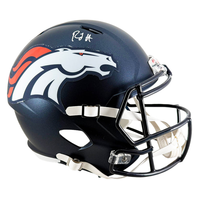 RJ Harvey Signed Denver Broncos Speed Full-Size Replica Football Helmet (JSA)