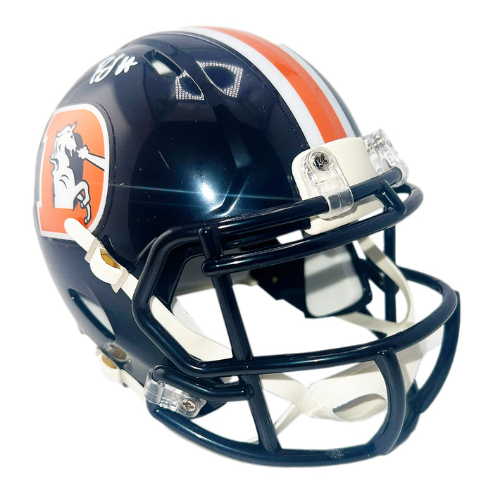 RJ Harvey Signed Denver Broncos Color Rush Speed Mini Football Helmet (JSA)