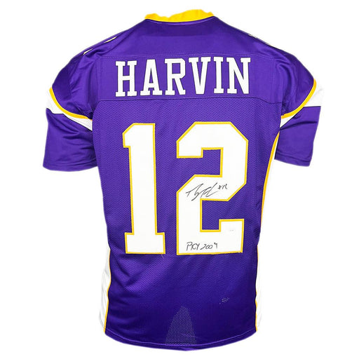 Percy Harvin Signed ROY 2009 Inscription Minnesota Purple Football Jersey (JSA) - RSA