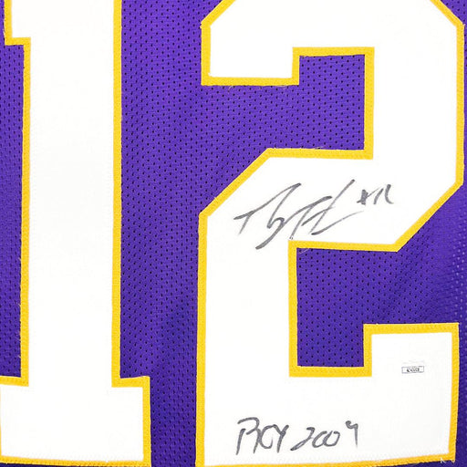 Percy Harvin Signed ROY 2009 Inscription Minnesota Purple Football Jersey (JSA) - RSA