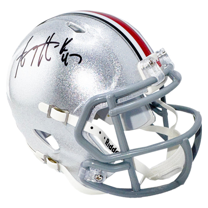 A.J. Hawk Signed Ohio State Buckeyes Speed Mini Football Helmet (Becke — RSA