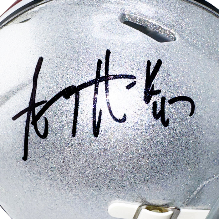 A.J. Hawk Signed Ohio State Buckeyes Speed Mini Football Helmet (Beckett)