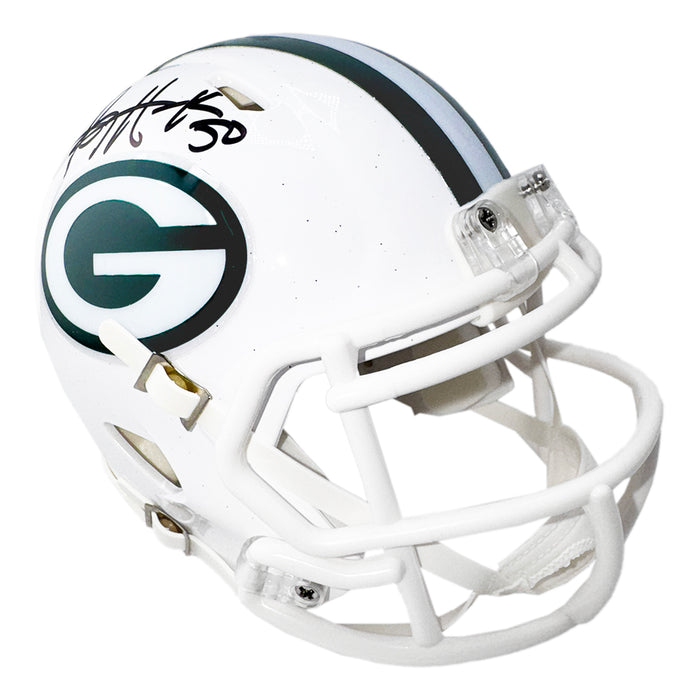 A.J. Hawk Signed Green Bay Packers Alt 2024 Speed Mini Football Helmet (Beckett)