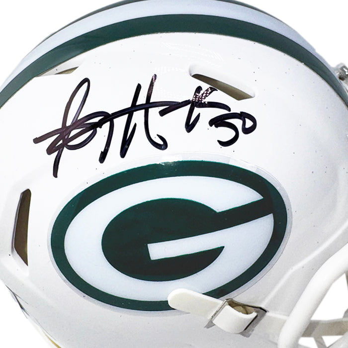 A.J. Hawk Signed Green Bay Packers Alt 2024 Speed Mini Football Helmet (Beckett)