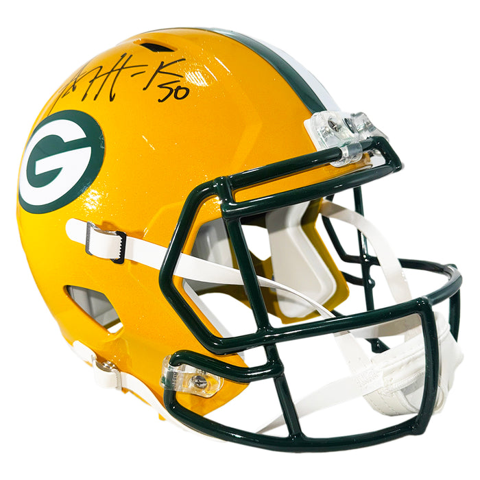A.J. Hawk Signed Green Bay Packers Speed Full-Size Replica Football Helmet (Beckett)