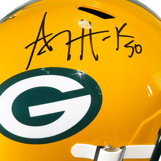 A.J. Hawk Signed Green Bay Packers Speed Full-Size Replica Football Helmet (Beckett)