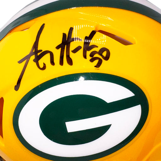 A.J. Hawk Signed Green Bay Packers Speed Mini Football Helmet (Beckett)