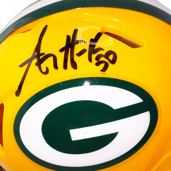 A.J. Hawk Signed Green Bay Packers Speed Mini Football Helmet (Beckett)