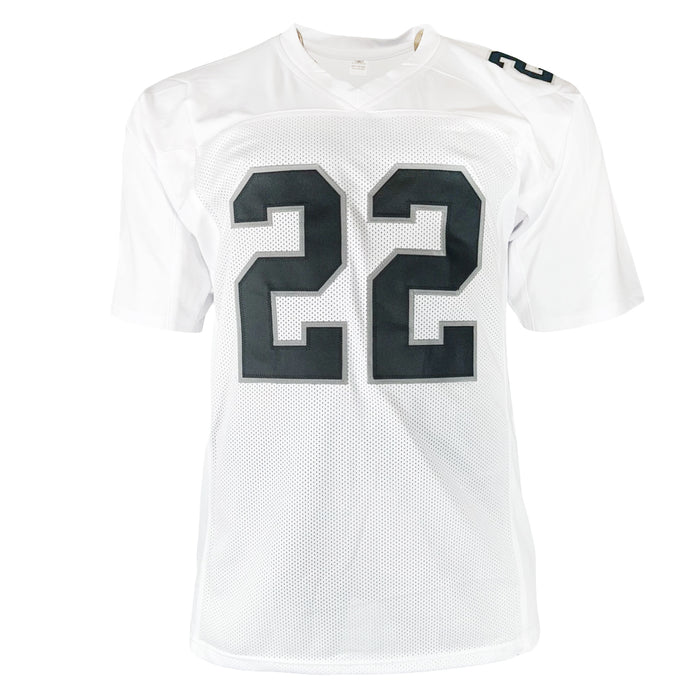 Michael Haynes Signed HOF 97 Inscription Los Angeles White Football Jersey (Beckett)