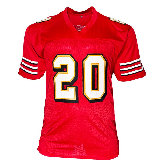 Garrison Hearst Signed Go Niners! Inscription San Francisco Red Football Jersey (Beckett)
