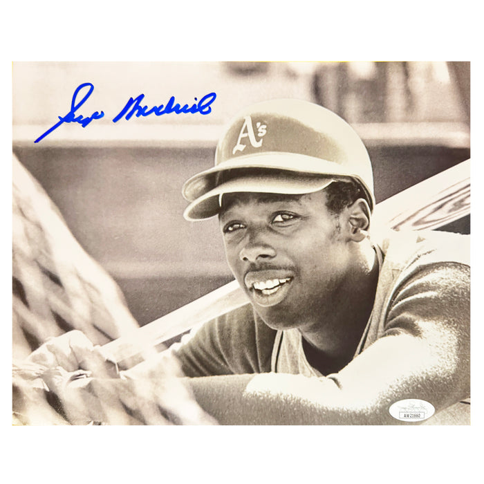 George Hendrick Signed Oakland Pose 1 Baseball 8x10 Photo (JSA)