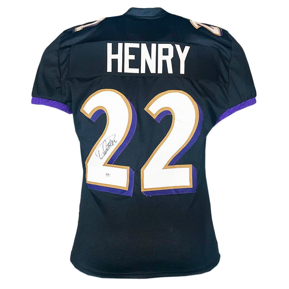 Derrick Henry Signed Baltimore Black Game Style Football Jersey (PSA)