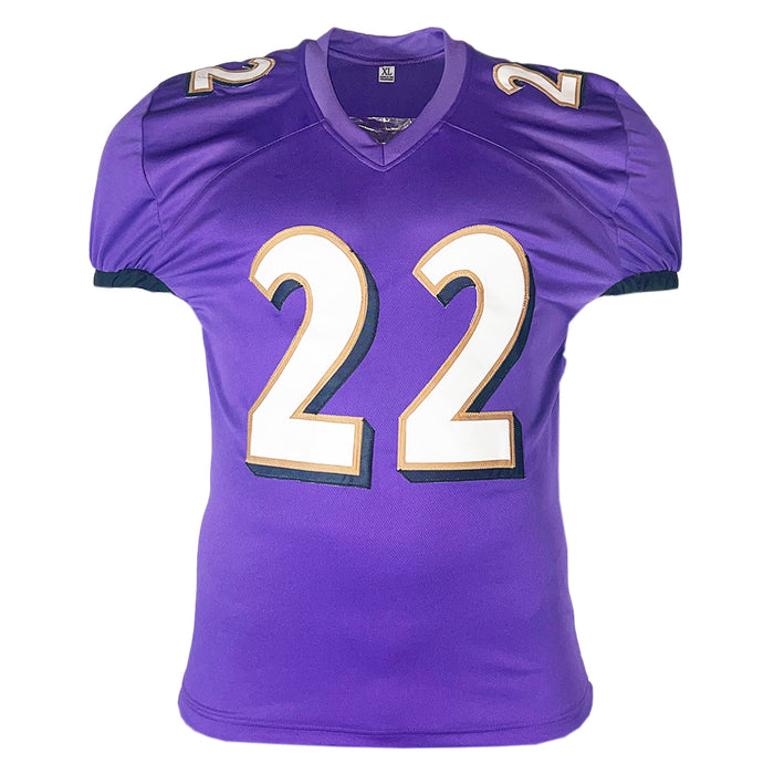 Derrick Henry Signed Baltimore Purple Game Style Football Jersey (PSA)