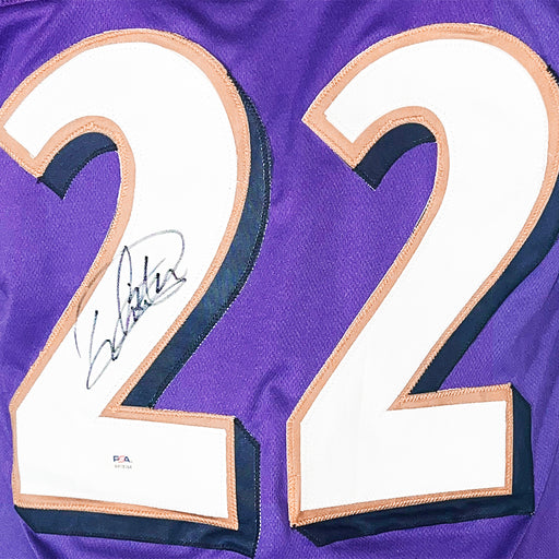 Derrick Henry Signed Baltimore Purple Game Style Football Jersey (PSA)