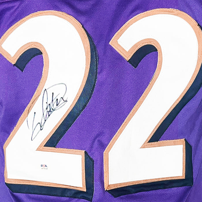 Derrick Henry Signed Baltimore Purple Game Style Football Jersey (PSA)