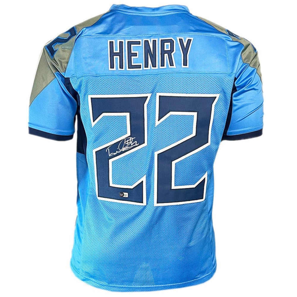 Derrick Henry Signed Tennessee Pro Blue Football Jersey (JSA) - RSA