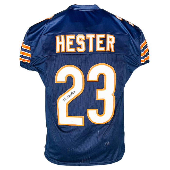 Devin Hester Signed Chicago Navy Game Style Football Jersey (Beckett)