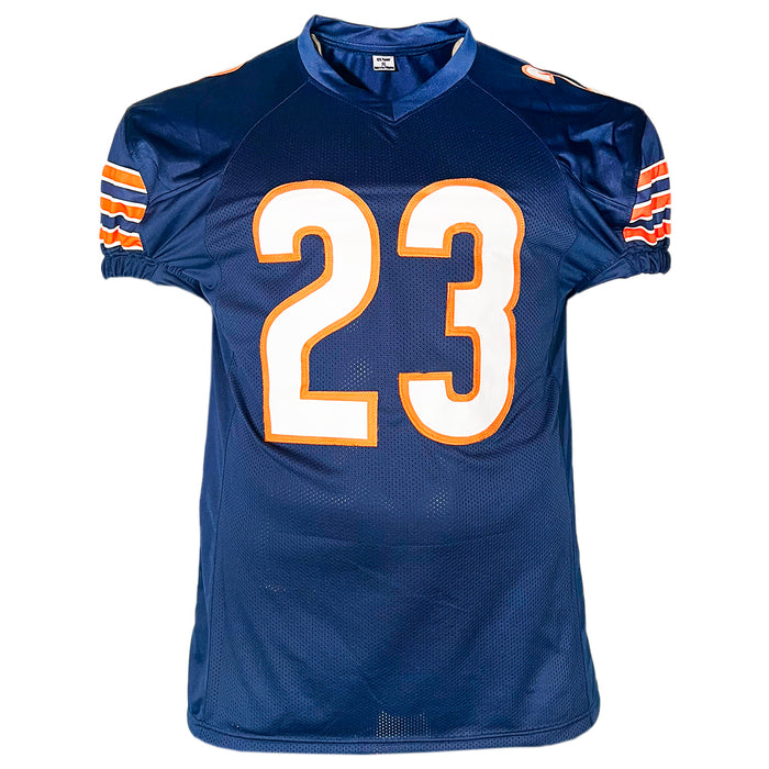 Devin Hester Signed Chicago Navy Game Style Football Jersey (Beckett)