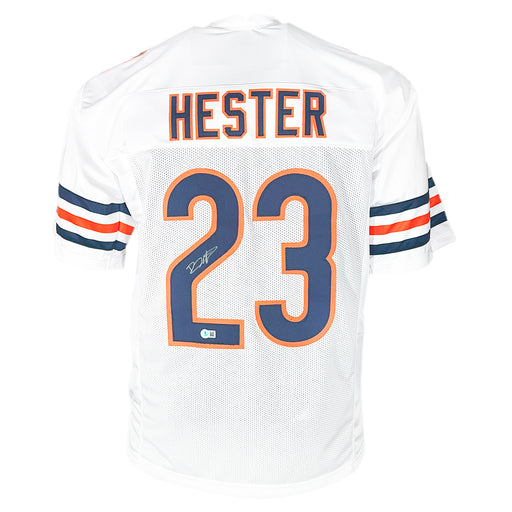 Devin Hester Signed Chicago White Football Jersey (Beckett)