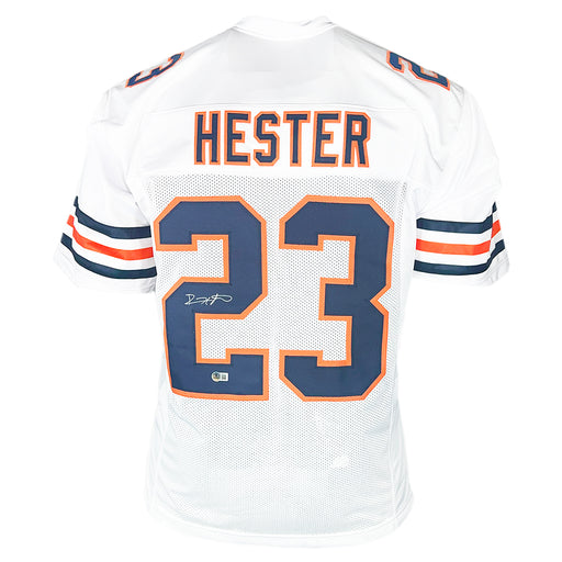 Devin Hester Signed Chicago White Football Jersey (Beckett)