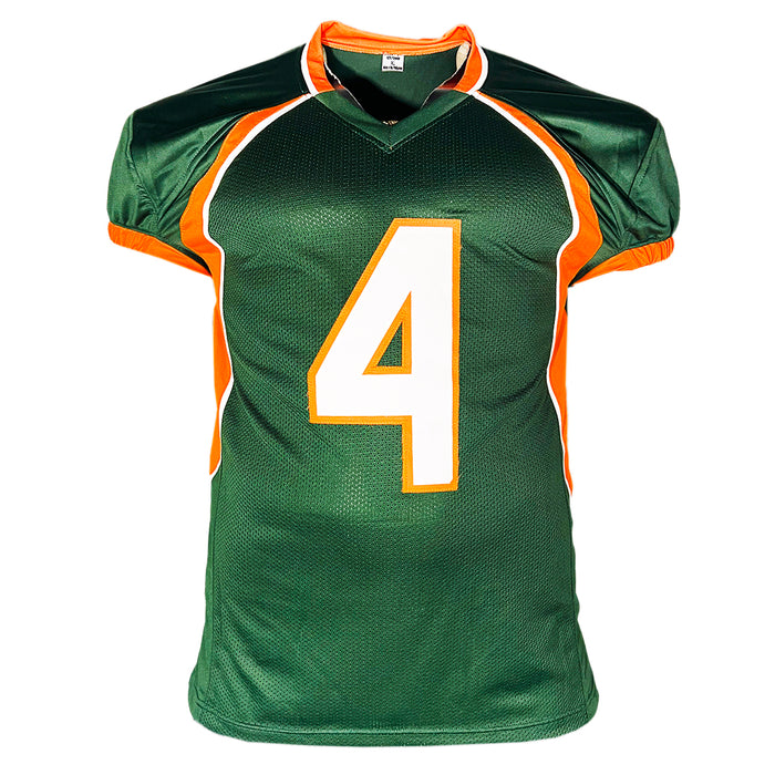 Devin Hester Signed Miami College Green Game Style Football Jersey (Beckett)